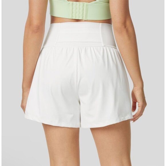 Halara Yoga Shorts Super High Waisted Sz Small Womens White Pockets - Picture 2 of 10